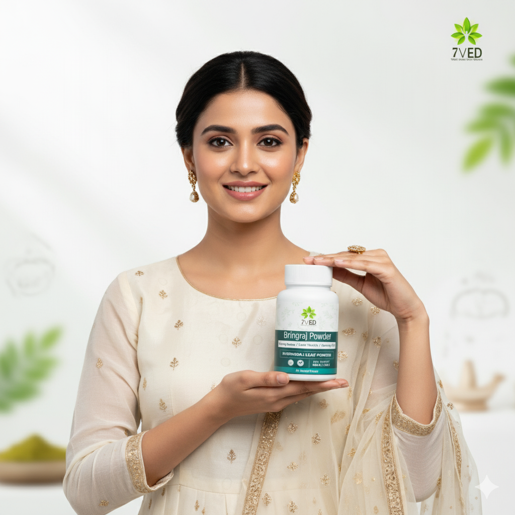 7Ved Bhringraj Powder – Hair Rejuvenator & Liver Tonic
